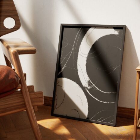 Lunar Crescent Frame Poster Mockup 1